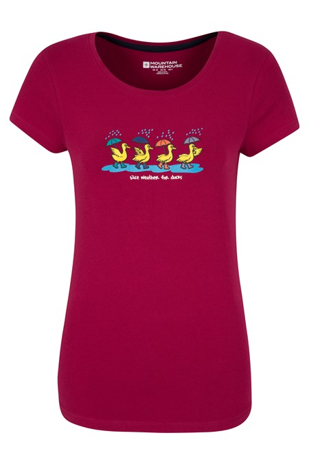 Nice Weather For Ducks Womens Cotton T-Shirt