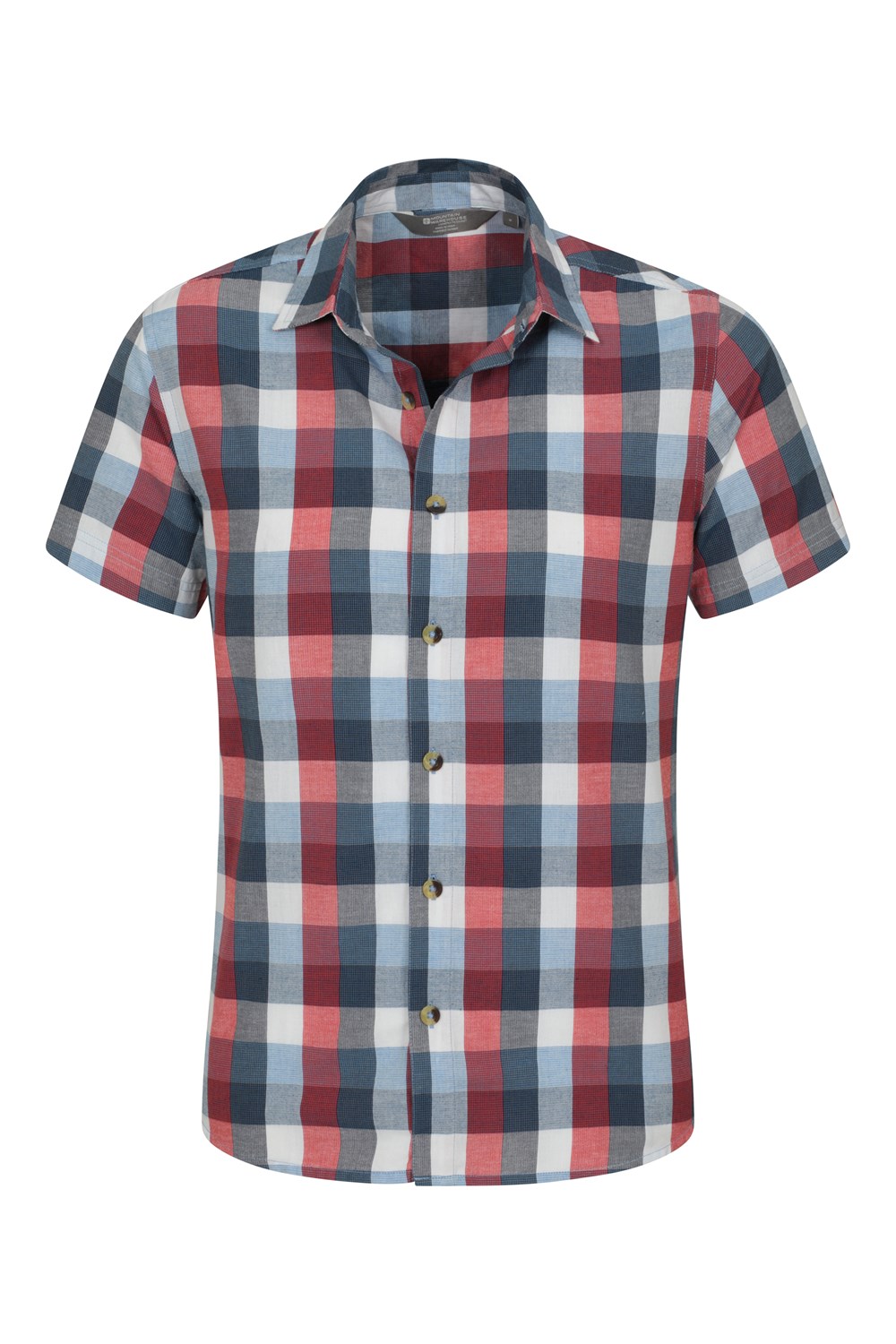 Mountain Warehouse Mens Short Sleeved Shirt 100/% Cotton Breathable/&Comfortable