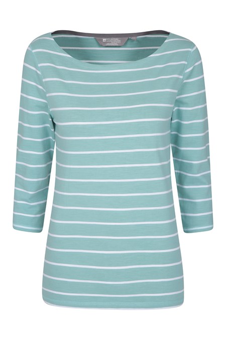 022598 ST IVES STRIPE COTTON BOAT NECK TOP