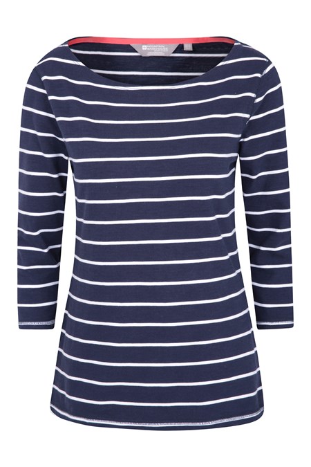 022598 ST IVES STRIPE COTTON BOAT NECK TOP