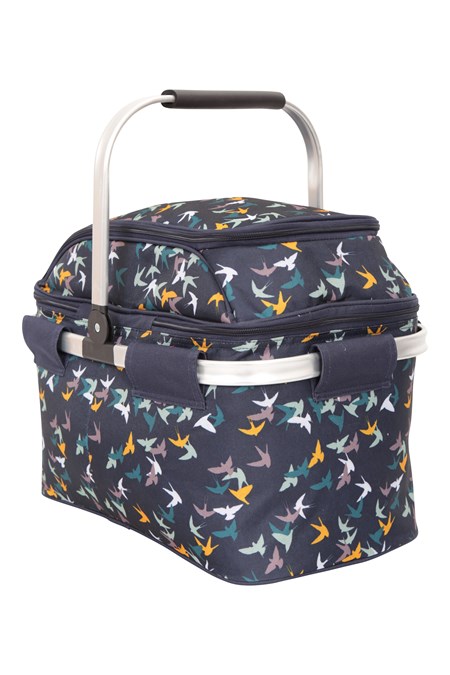 022667 PICNIC HAMPER BASKET - PATTERNED 36L
