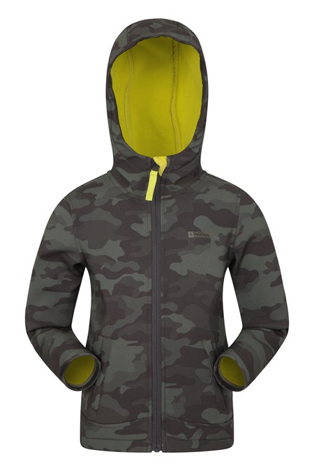 022691 EXODUS KIDS PRINTED WATER RESISTANT SOFTSHELL