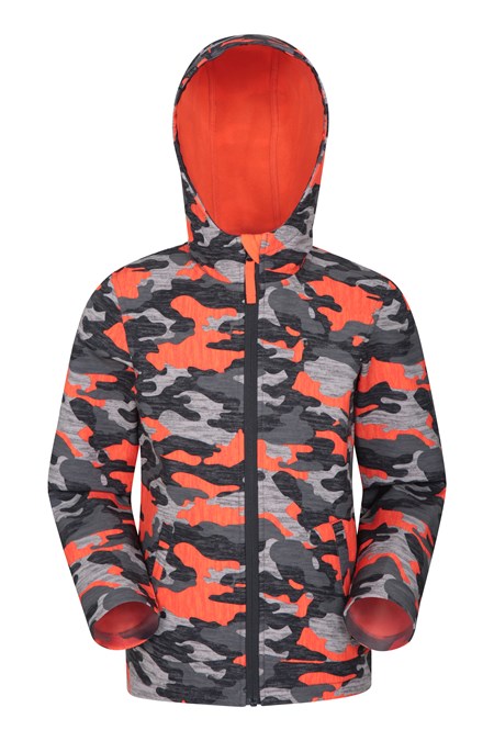 022691 EXODUS KIDS PRINTED WATER RESISTANT SOFTSHELL
