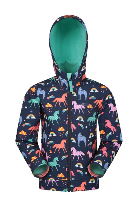 022691 EXODUS KIDS PRINTED WATER RESISTANT SOFTSHELL