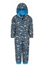 023179 CLOUD PRINTED KIDS WATERPROOF ALL IN ONE SNOWSUIT