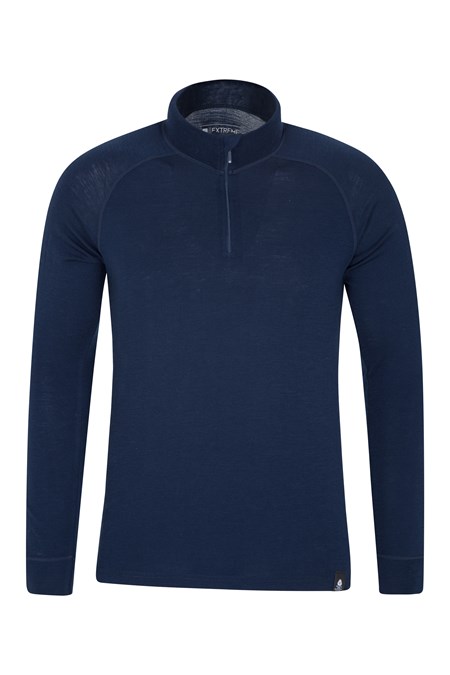 023213 MERINO LS ZIP NECK TOP