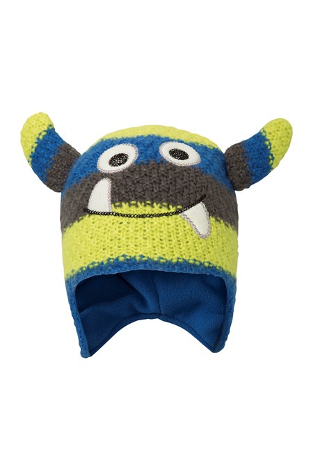 023238 MONSTER STRIPE FLEECE LINED KIDS HAT
