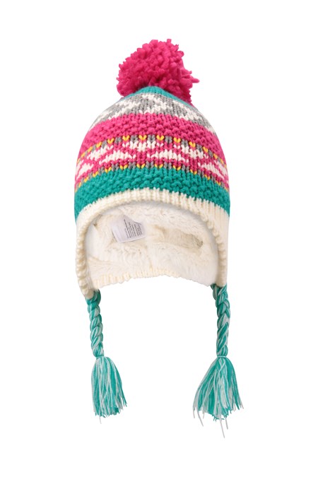 023240 PATTERNED STRIPE KNIT KIDS HAT
