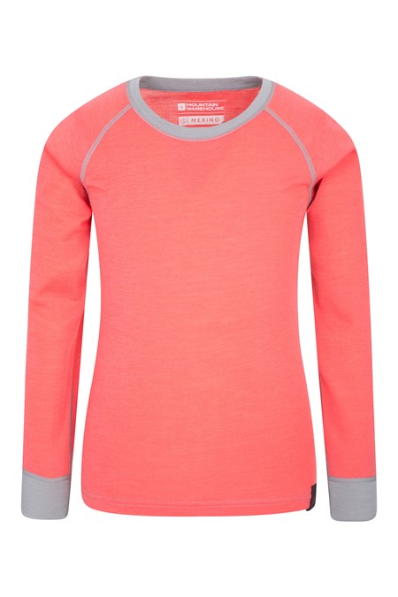 023253 MERINO KIDS ROUND NECK BASE LAYER TOP