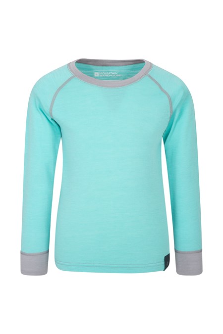 023253 MERINO KIDS ROUND NECK BASE LAYER TOP