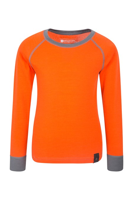 023253 MERINO KIDS ROUND NECK BASE LAYER TOP