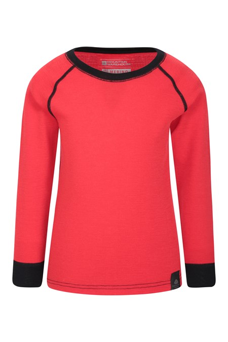 023253 MERINO KIDS ROUND NECK BASE LAYER TOP