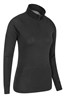 023559 MERINO WOMENS LS ZIP NECK TOP
