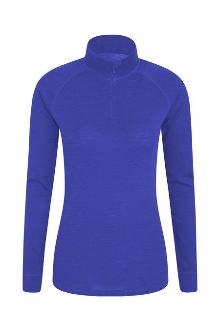 023559 MERINO WOMENS LS ZIP NECK TOP