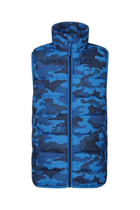 023883 ROCKO KIDS PRINTED WATER RESISTANT PADDED GILET