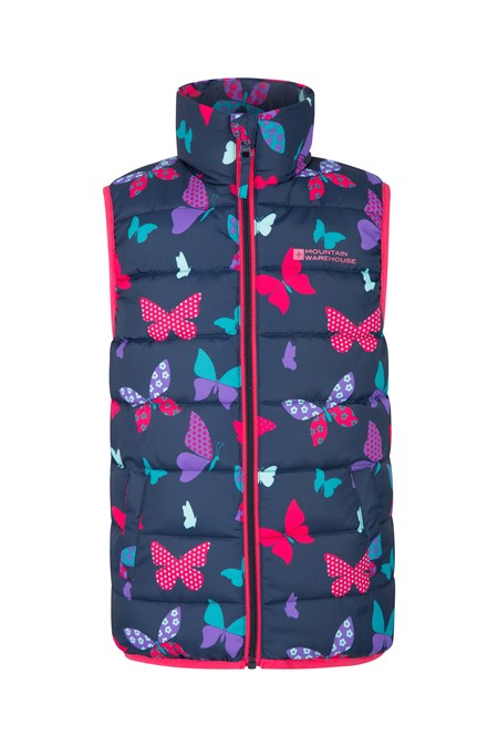 023883 ROCKO KIDS PRINTED WATER RESISTANT PADDED GILET