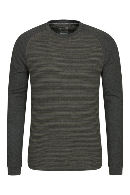 023988 WAFFLE LS STRIPED TEE