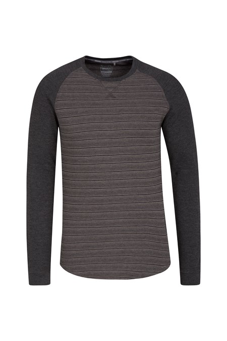 023988 WAFFLE LS STRIPED TEE