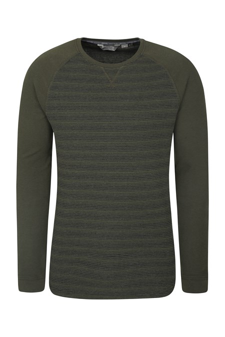 023988 WAFFLE LS STRIPED TEE