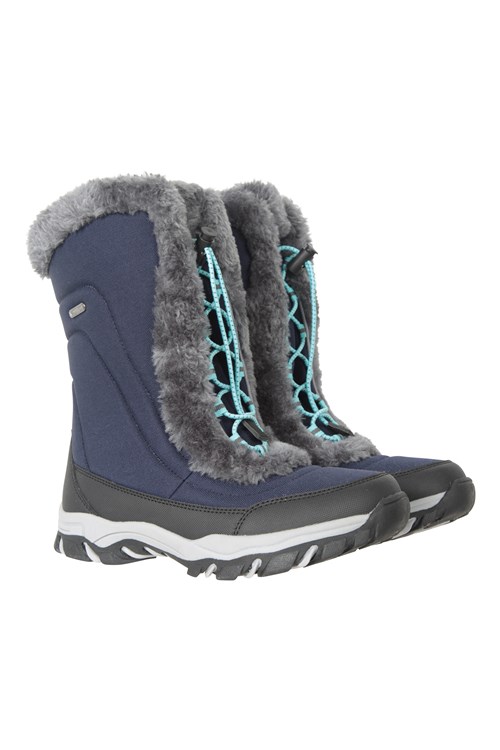 Navy OHIO KIDS ADAPTIVE FLEECE LINED SNOW BOOT Image 1