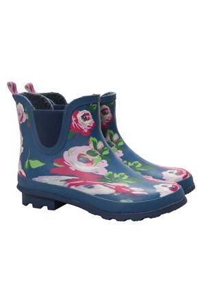 Floral Winter Ankle Wellies