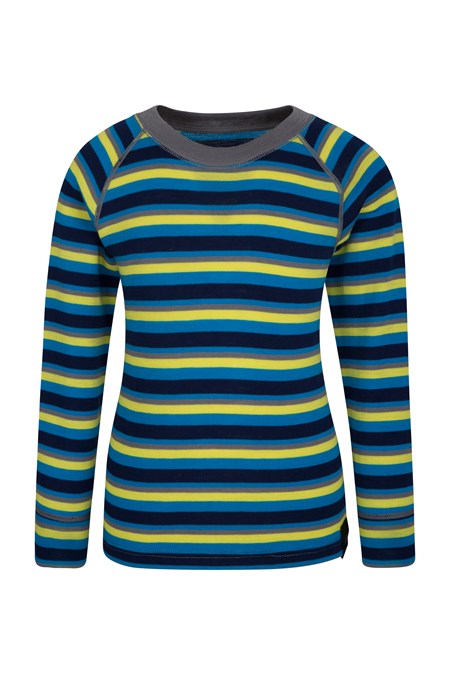024636 MERINO KIDS STRIPE ROUND NECK TOP