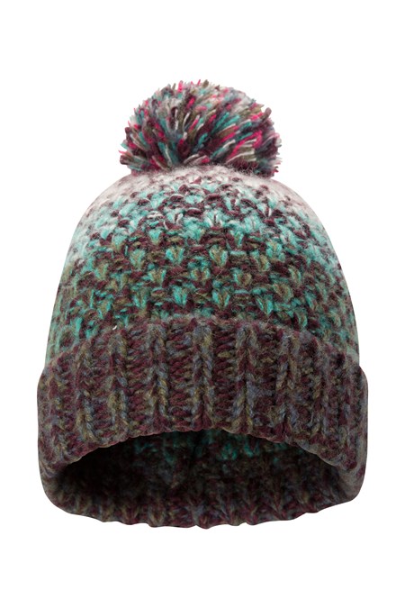 024663 MULTI COLOUR WOMENS POM BEANIE