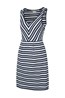 024968 A-LINE SLEEVELESS STRIPE WOMENS DRESS