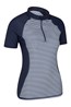 025090 WOMENS UV ZIP SS RASH VEST