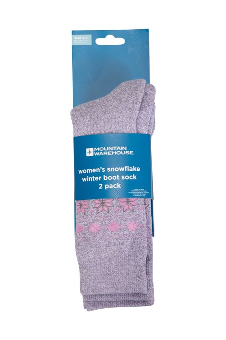 025606 SNOW FLAKE WINTER BOOT SOCK 2PK
