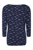 025768 ST IVES PRINTED COTTON BOAT NECK TOP