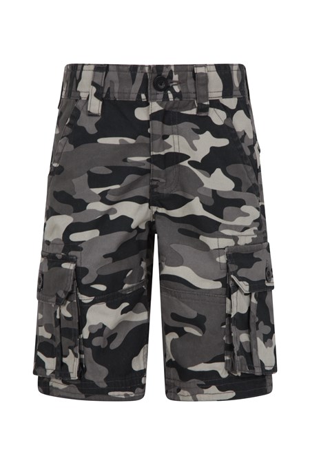 025899 CAMO CARGO KIDS SHORTS