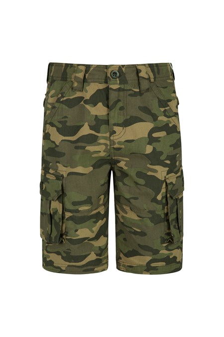 025899 CAMO CARGO KIDS SHORTS