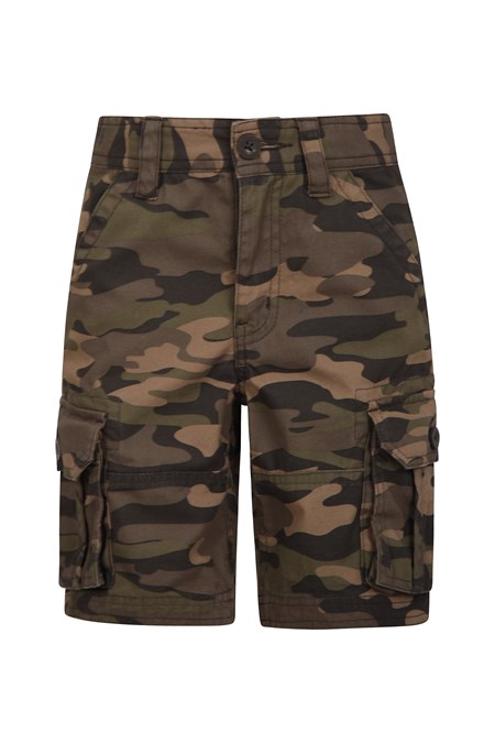 025899 CAMO CARGO KIDS SHORTS