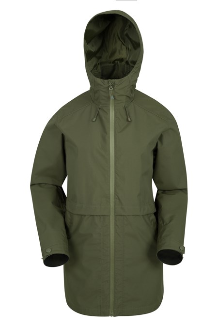 026160 RAIN DROPS WATERPROOF LONG WOMENS JACKET
