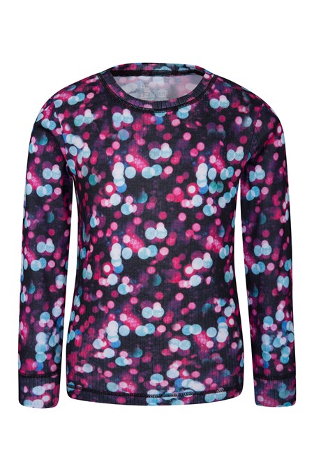 028645 PRINTED TALUS KIDS ROUND NECK BASE LAYER TOP