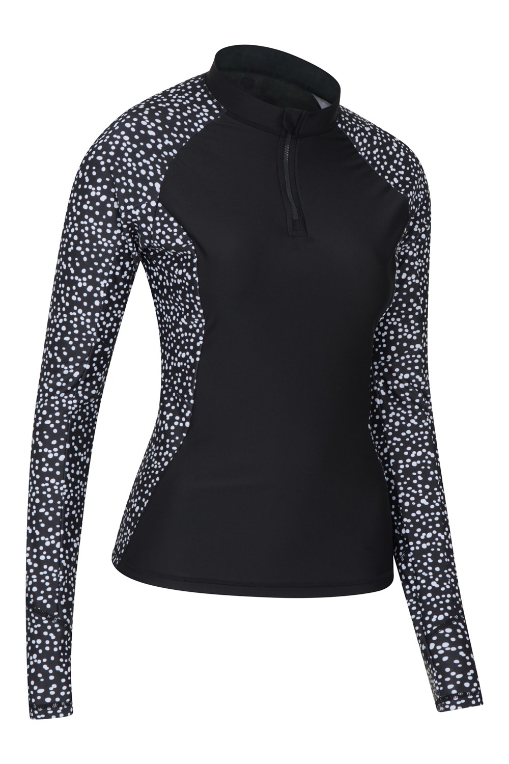 Mountain Warehouse Wms Womens Patterned UV Long Sleeved Zip Rash Vest