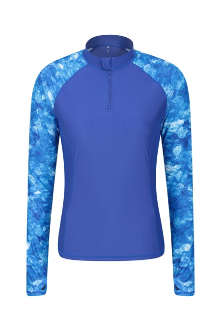 029996 WOMENS PATTERNED UV LS RASH VEST