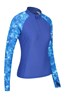 029996 WOMENS PATTERNED UV LS RASH VEST