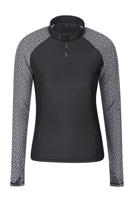 029996 WOMENS PATTERNED UV LS RASH VEST