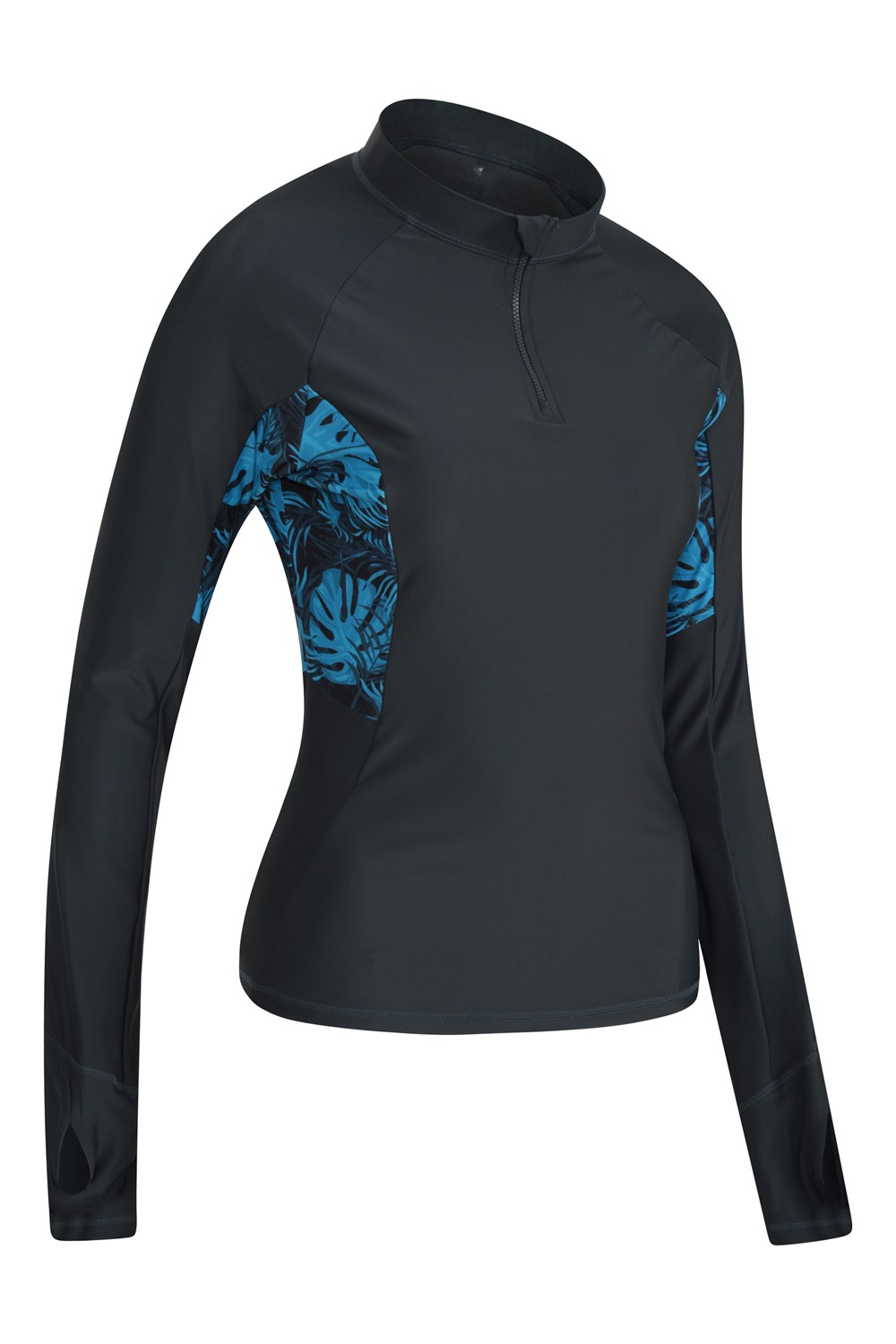 Mountain Warehouse Wms Womens Patterned UV Long Sleeved Zip Rash Vest