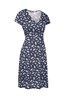 030076 ATHENS WRAP PATTERNED WOMENS UV PROTECTIVE JERSEY DRESS