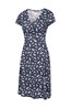 030076 ATHENS WRAP PATTERNED WOMENS UV PROTECTIVE JERSEY DRESS