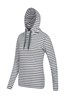 030095 PULL OVER STRIPE WOMENS HOODIE