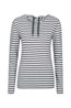 030095 PULL OVER STRIPE WOMENS HOODIE