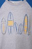 030112 SURFBOARD RAGLAN KIDS TEE