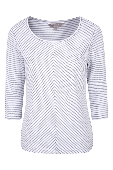 030213 MELROSE 3/4 SLEEVE STRIPE KNIT TOP