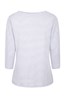 030213 MELROSE 3/4 SLEEVE STRIPE KNIT TOP
