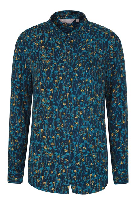 031119 DAISY PRINTED LS WOMENS SHIRT