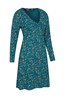 031126 JUNIPER PRINTED WOMENS LS WRAP DRESS